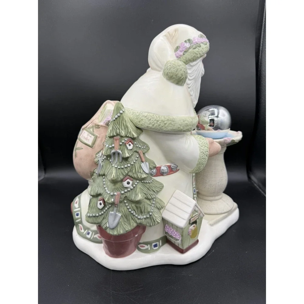 🎅 Pfaltzgraff Naturewood 2000 Santa Cookie Jar 🍪 🎄 Slight Crazing Bottom